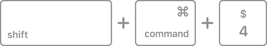 Use Shift + Command combinations
