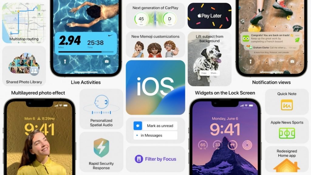 Features of Apple iOS 16