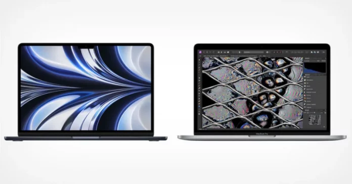MacBook Air M2 vs 13-inch MacBook Pro M2
