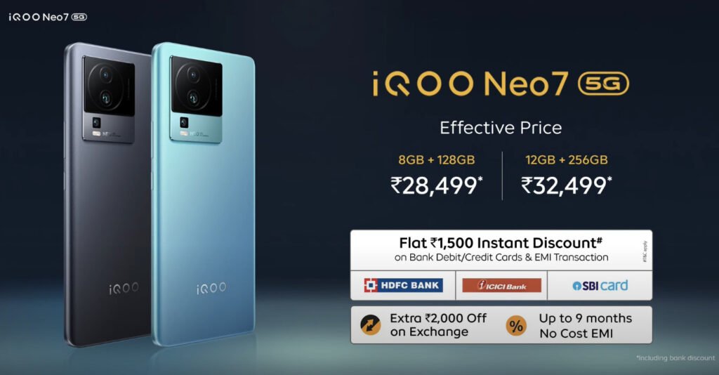 iQOO Neo 7 5G Price India Offers Cashback